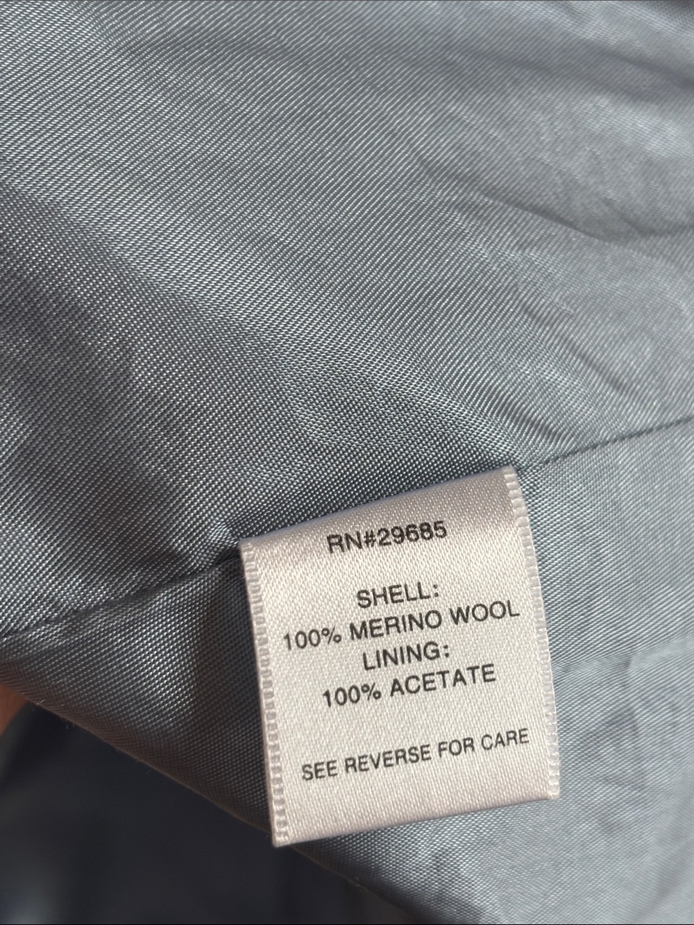 PENDLETON Light Blue 100% Merino Wool Periwinkle Pea Coat Vtg Large - Picture 6 of 9